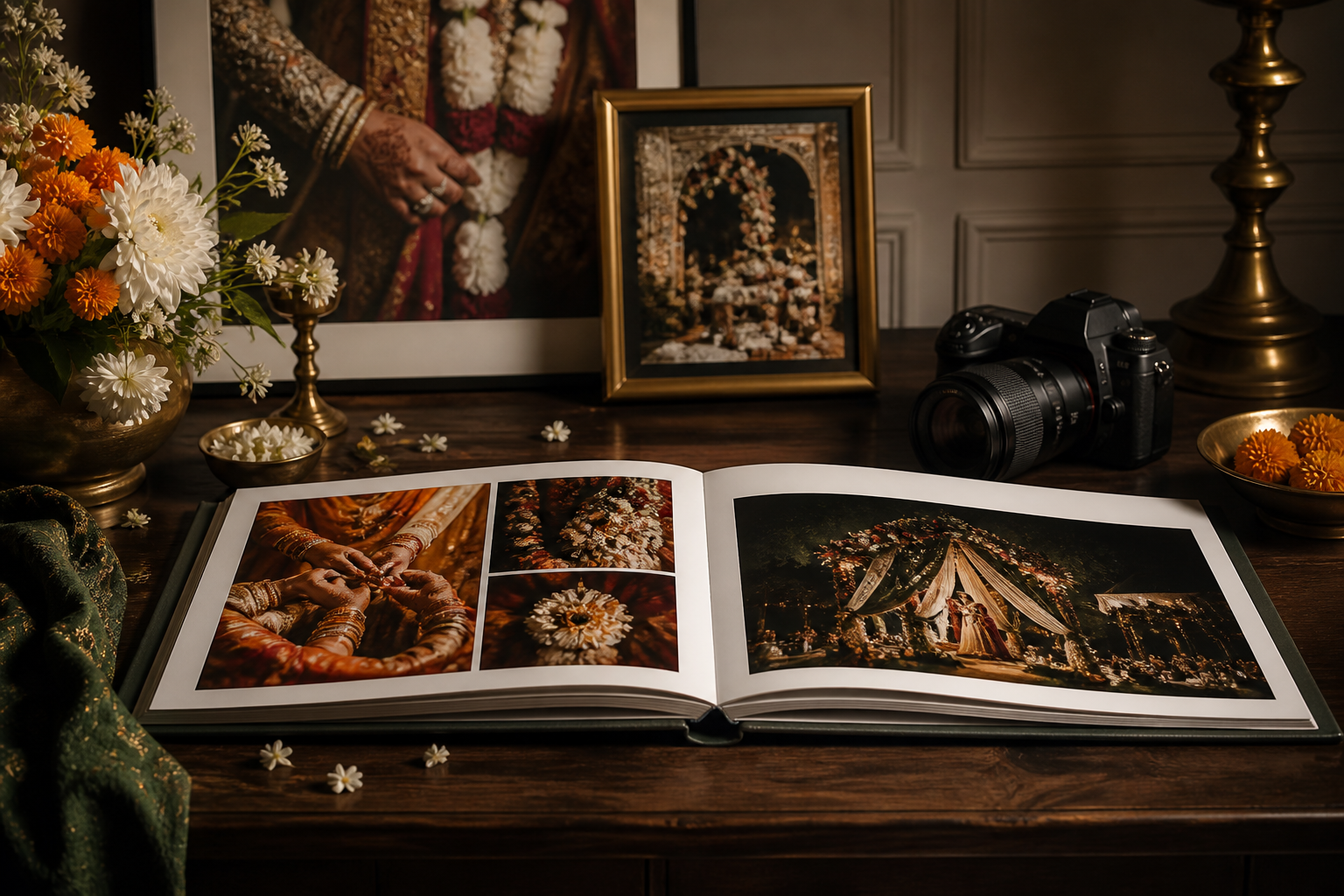 Luxury wedding album and photography studio setup at Pankaj Photo colour lab & Digital Photo Studio