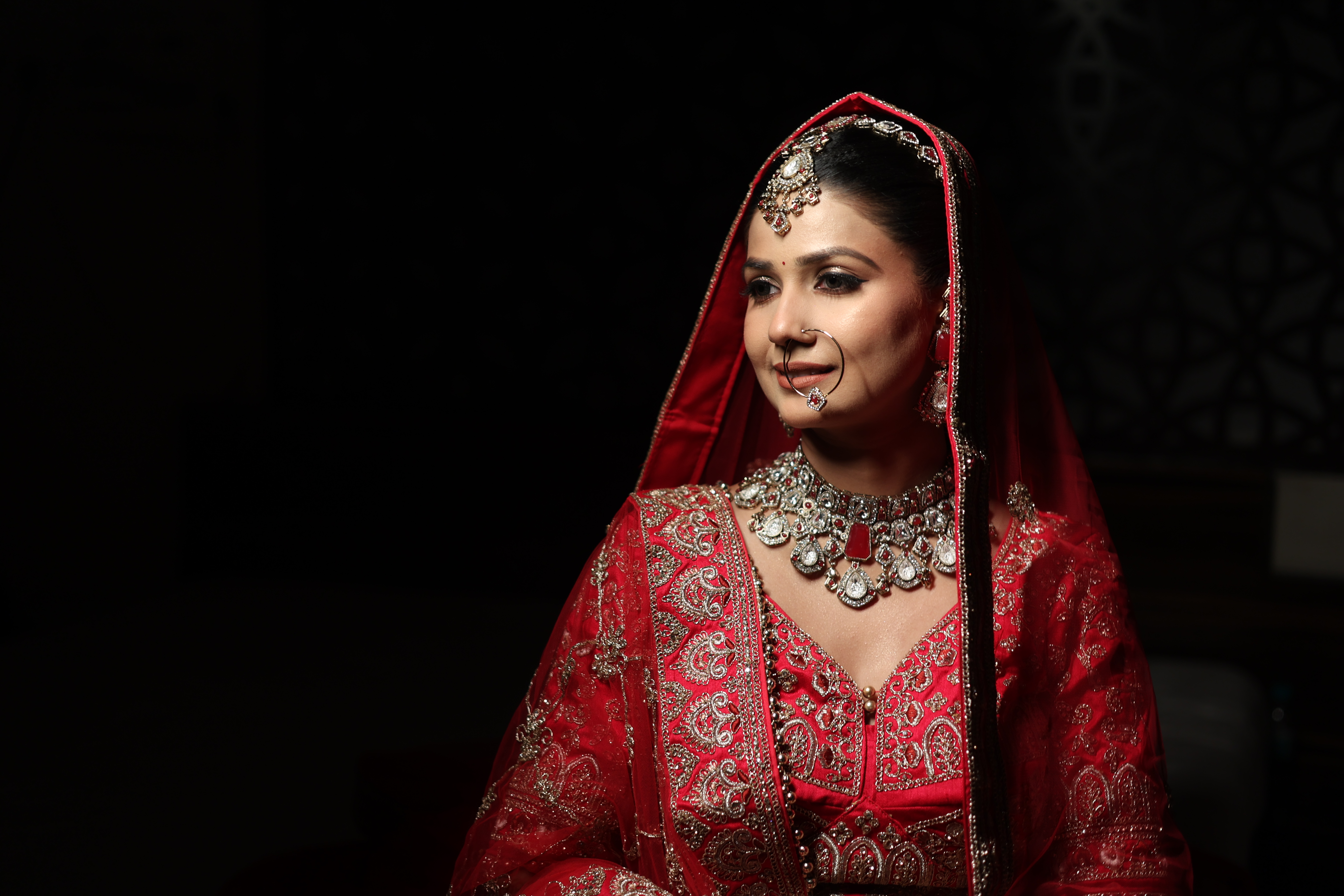Bride portrait — wedding album frame